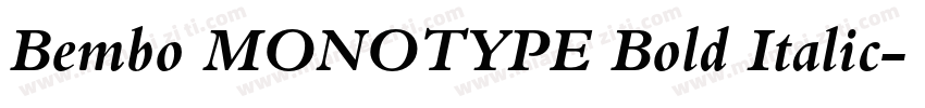 Bembo MONOTYPE Bold Italic字体转换